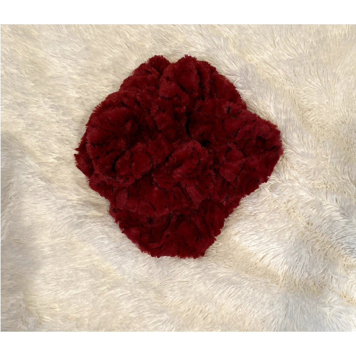 Burgundy Red Ruffle Faux Fur Scarf - Sz. (NWOT)