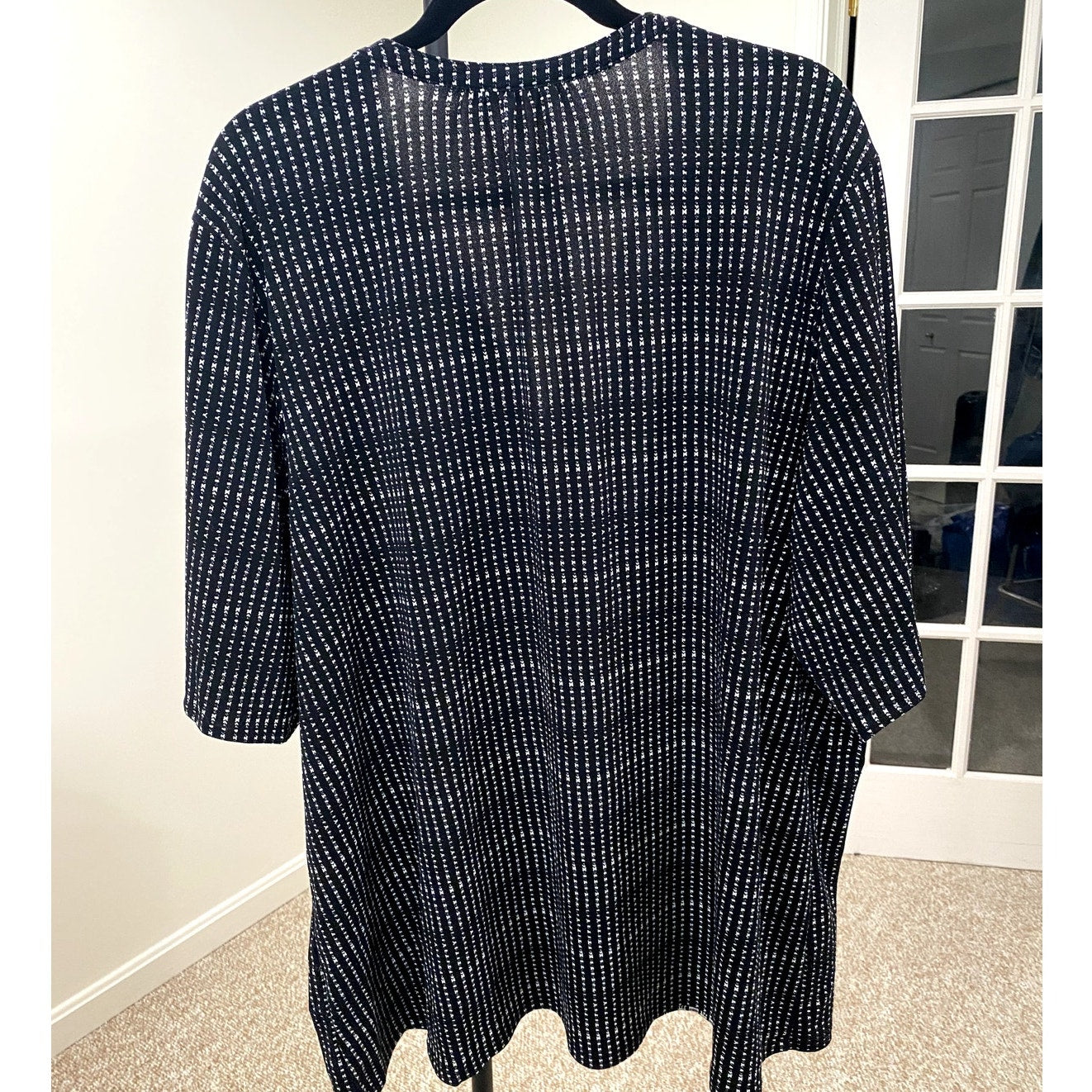 Dalia Black and White Geometric Tunic - Size 3X (NWOT)