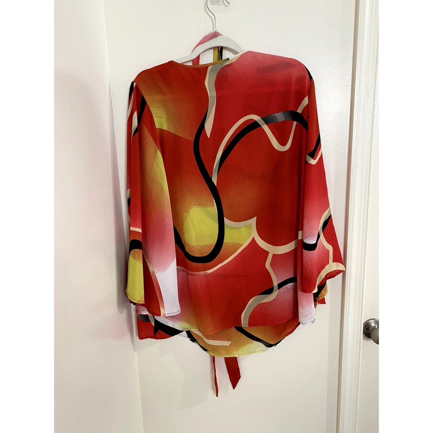 Ashely Stewart Spicy Orange Mulitprint Belted Tunic - Size 14/16