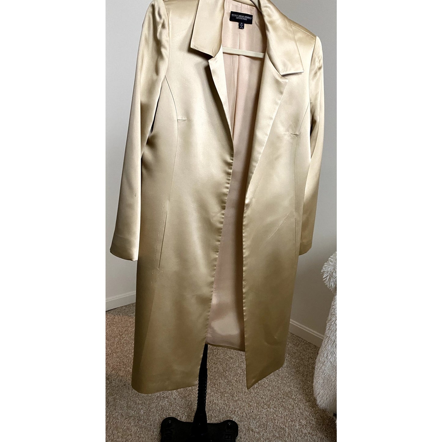 Carmen Marc Valvo Gold Open Duster - Size 14 (EUC)