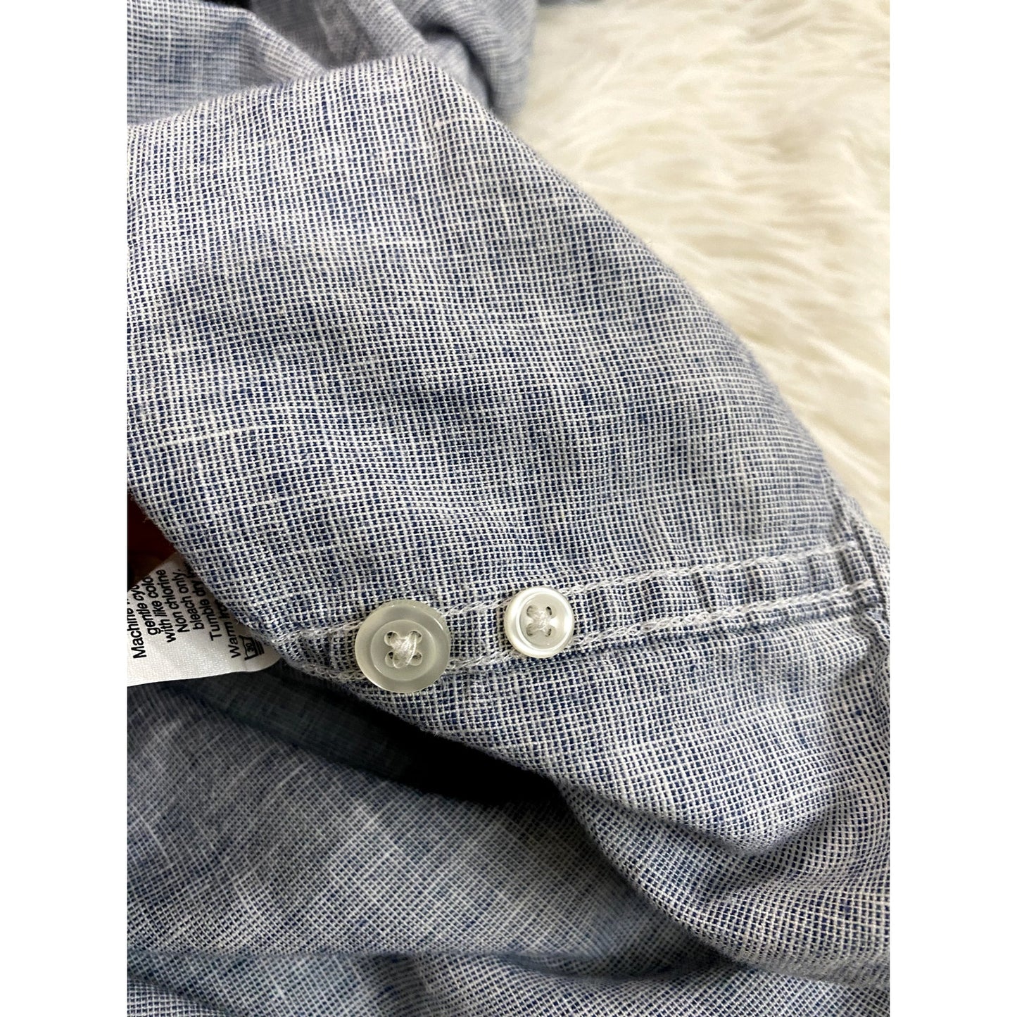 J. Crew Cotton/Linen Blend Button Down Shirt - Size L (EUC)