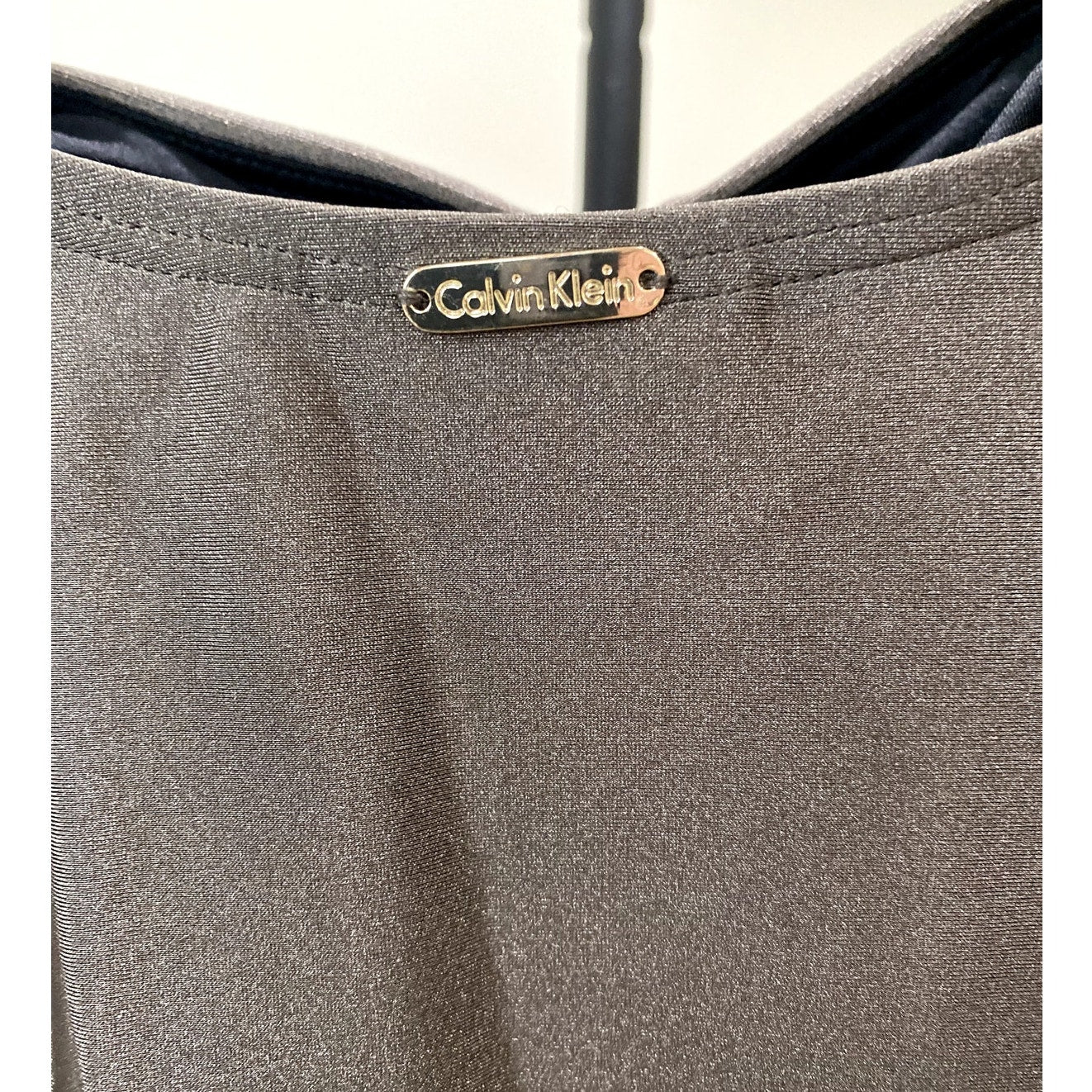 Calvin Klein Bronze Pleated One Piece Swimsuit - Size 10 (NWOT)