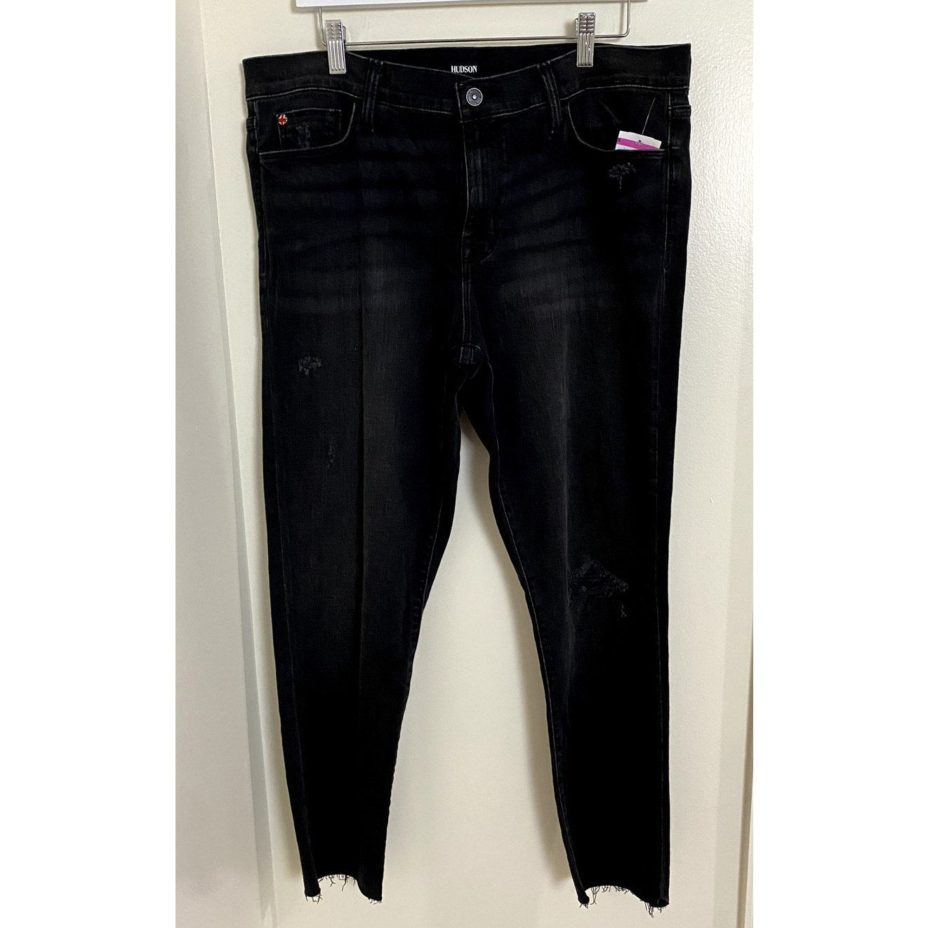 Hudson Natalie Black Mid-Rise Jeans - Size 33 (NWT)