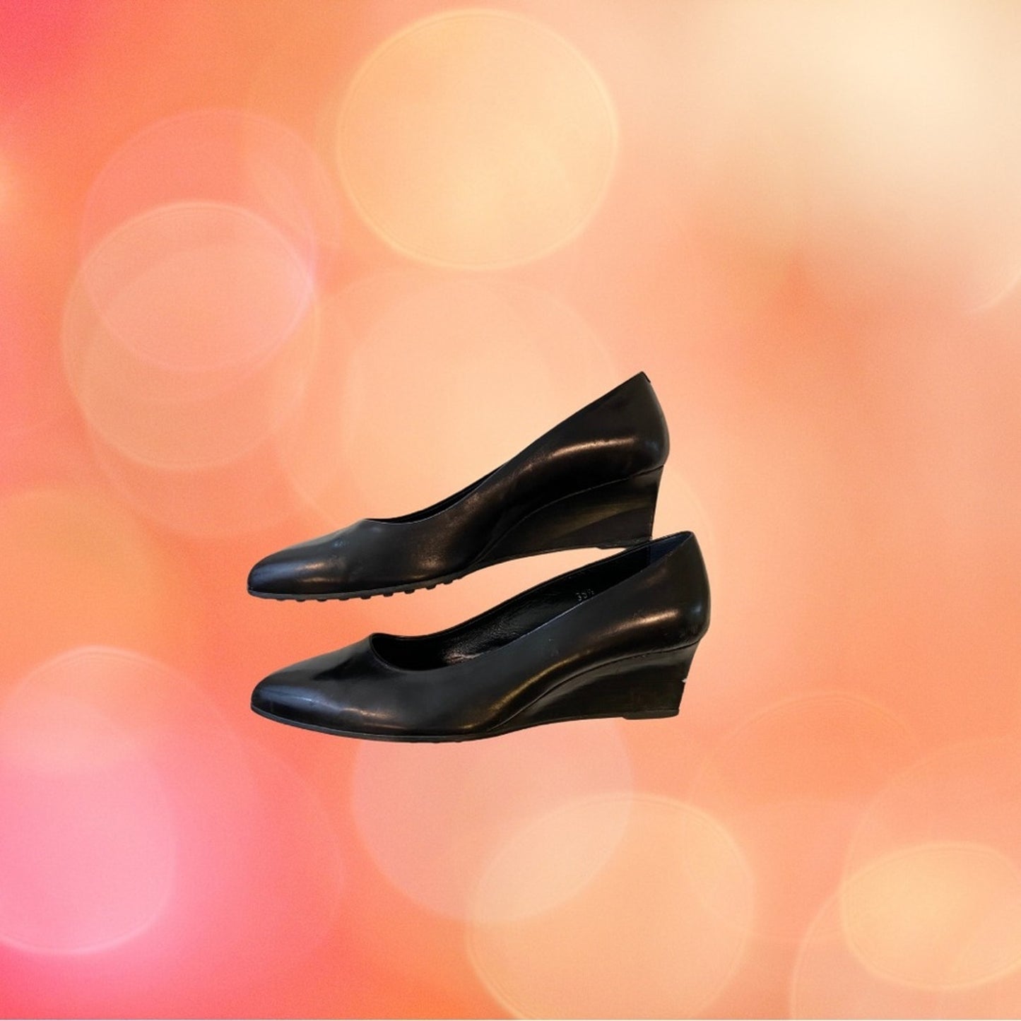TOD’s Black Low Wedge Shoe EUC (38.5 Italian Sizing)