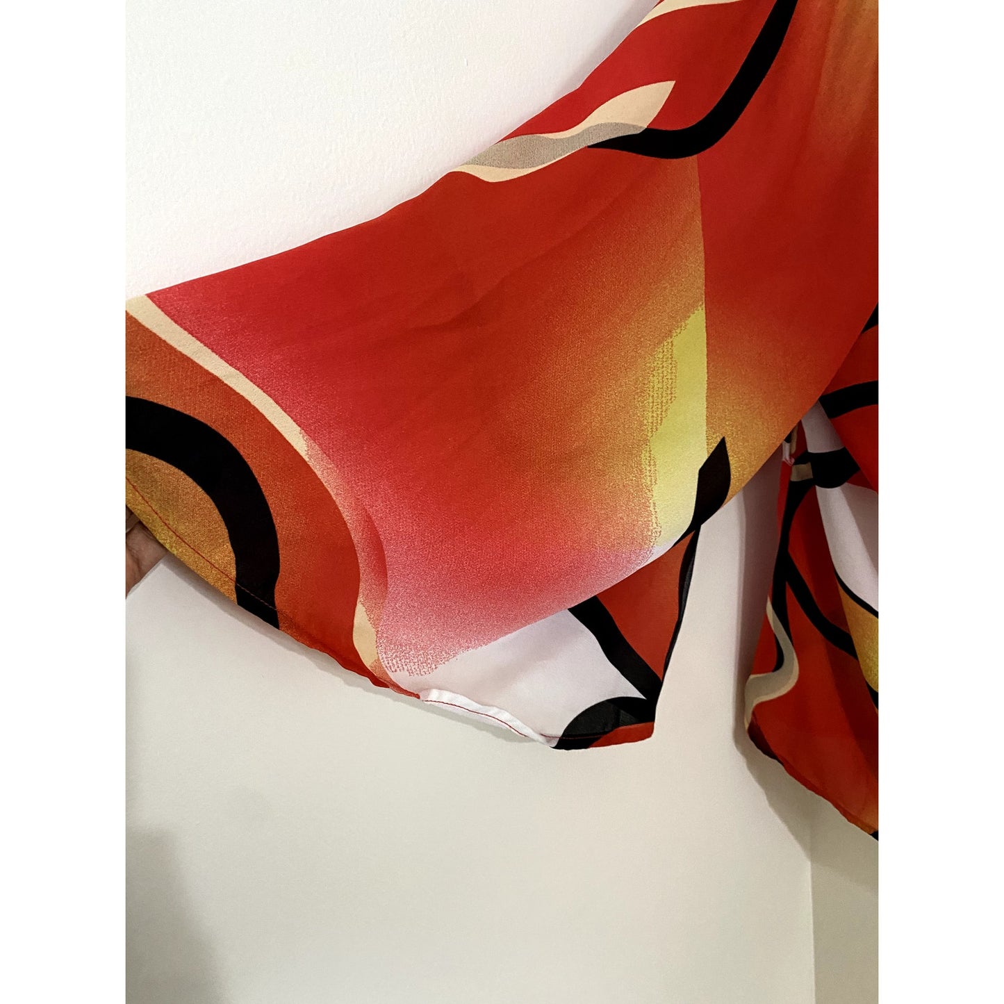 Ashely Stewart Spicy Orange Mulitprint Belted Tunic - Size 14/16