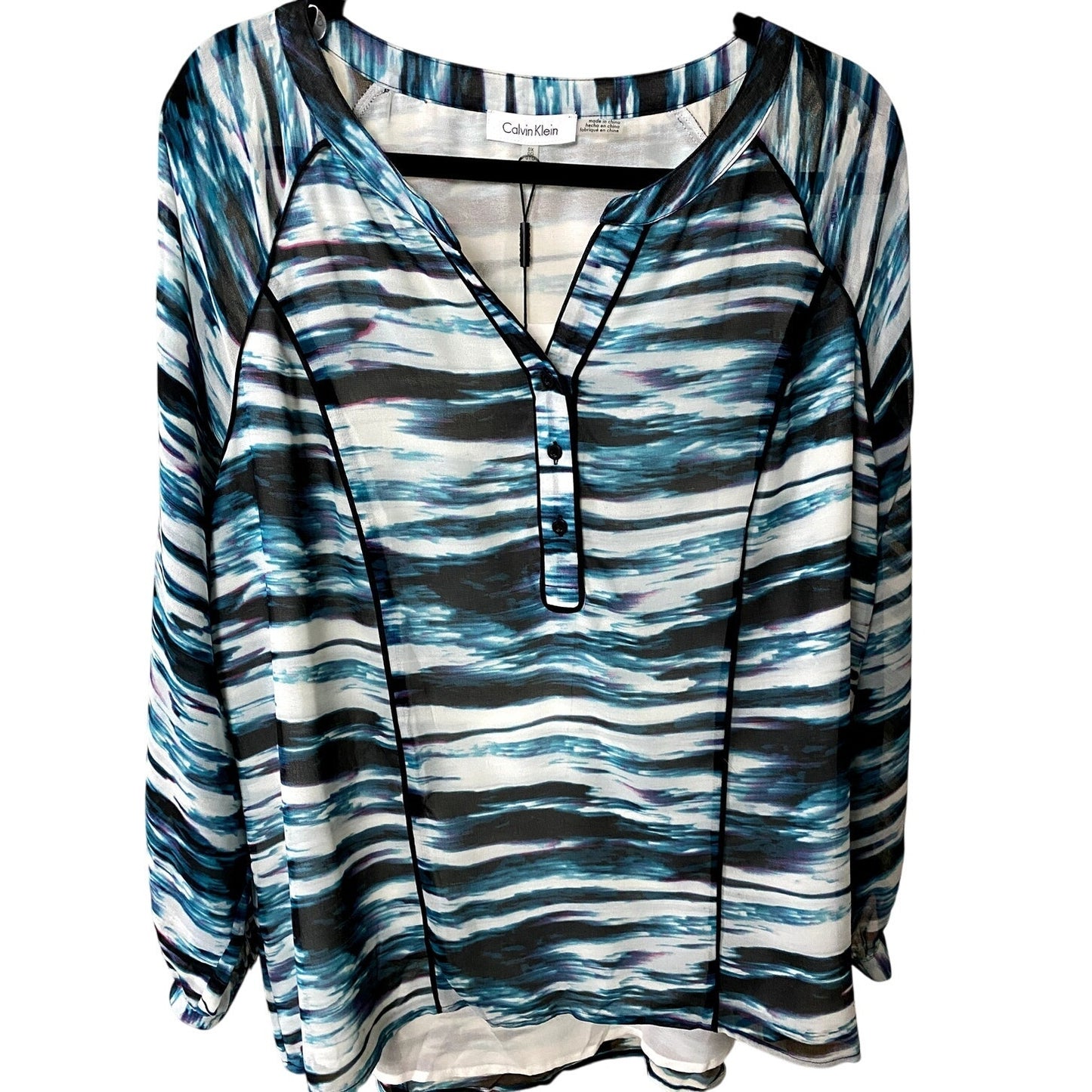 Calvin Klein Space-Dyed Blouse - Sz. 0X (NWT)