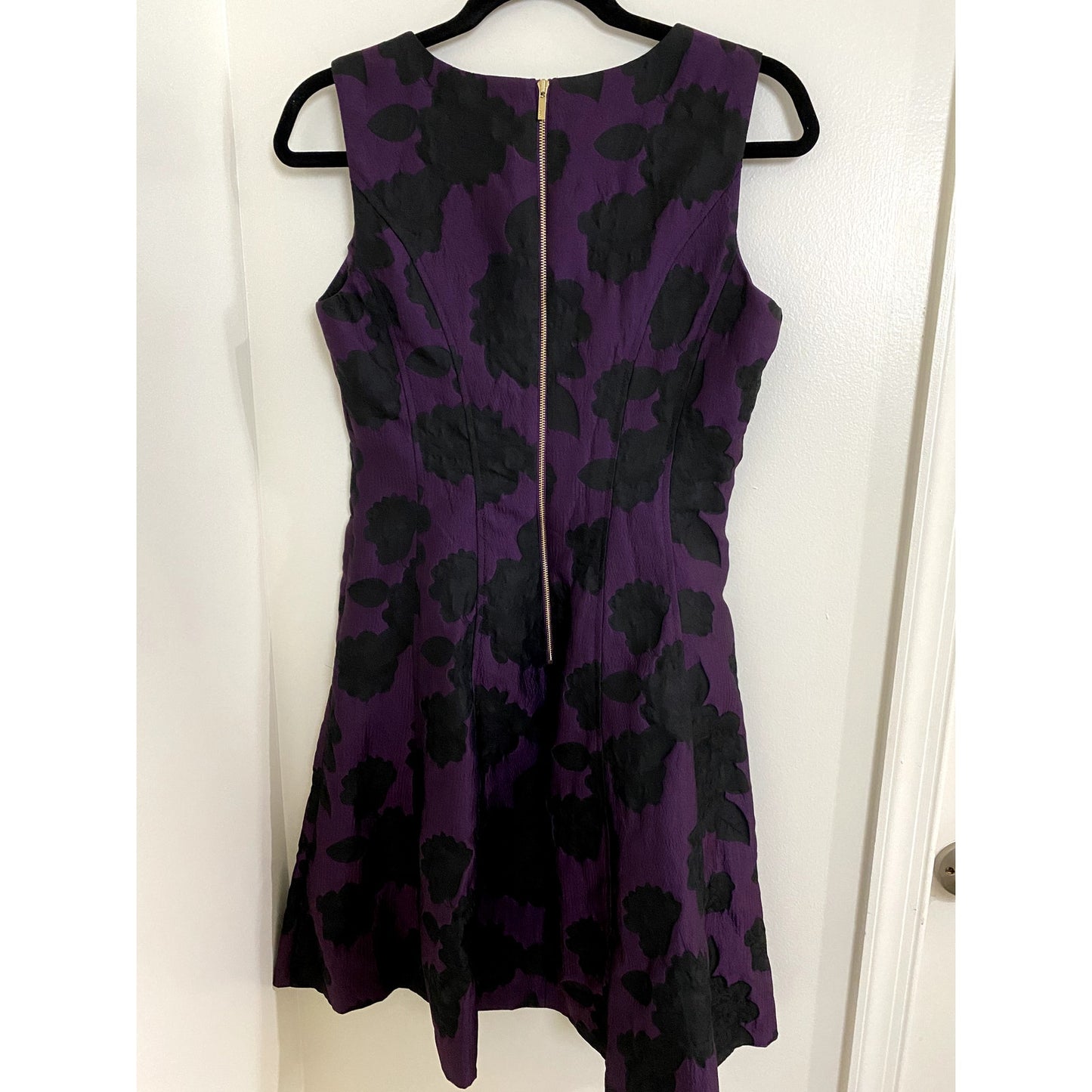 DKNY Purple/Black Sleeveless A-Line Dress - Sz. S (EUC)