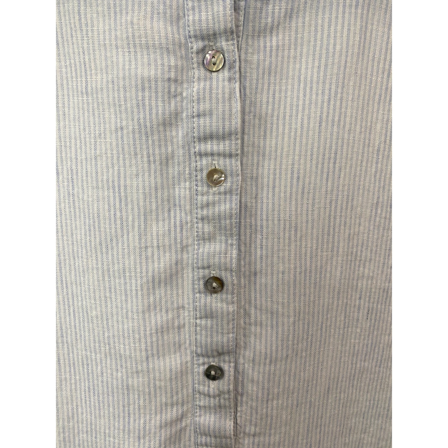 Tahari Blue/White Pinstriped Linen Sleeveless Dress - Size 2X (EUC)