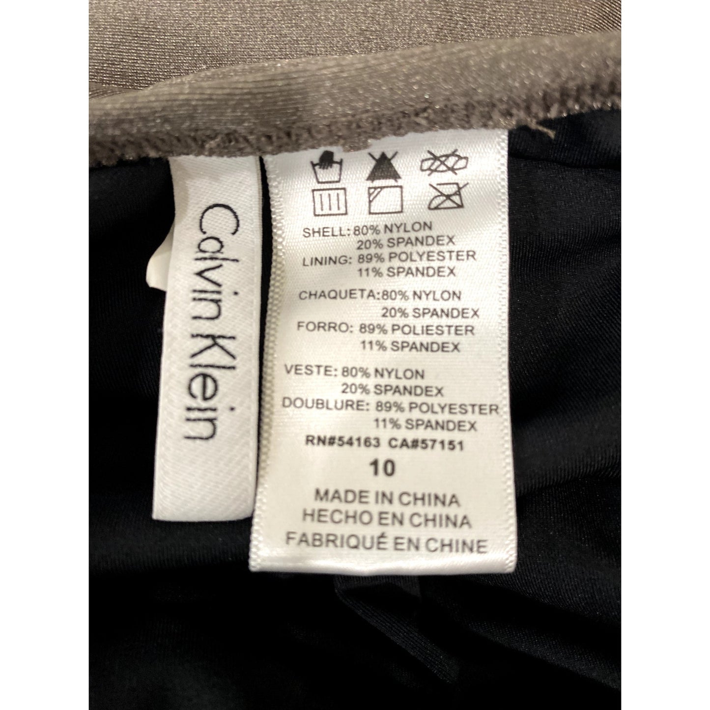 Calvin Klein Bronze Pleated One Piece Swimsuit - Size 10 (NWOT)