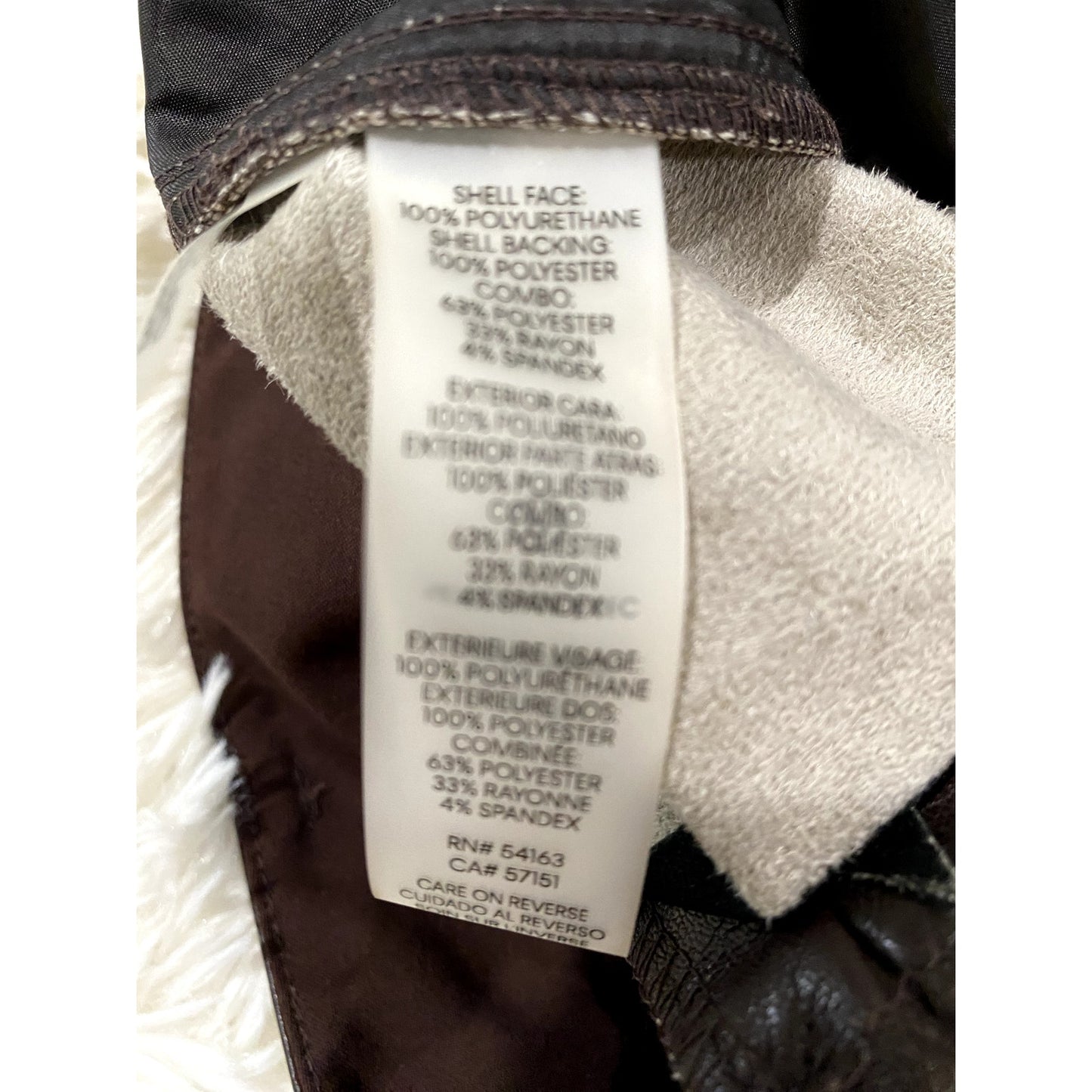 MAX STUDIO Brown Faux Leather Pants - Sz. Large (NWT)