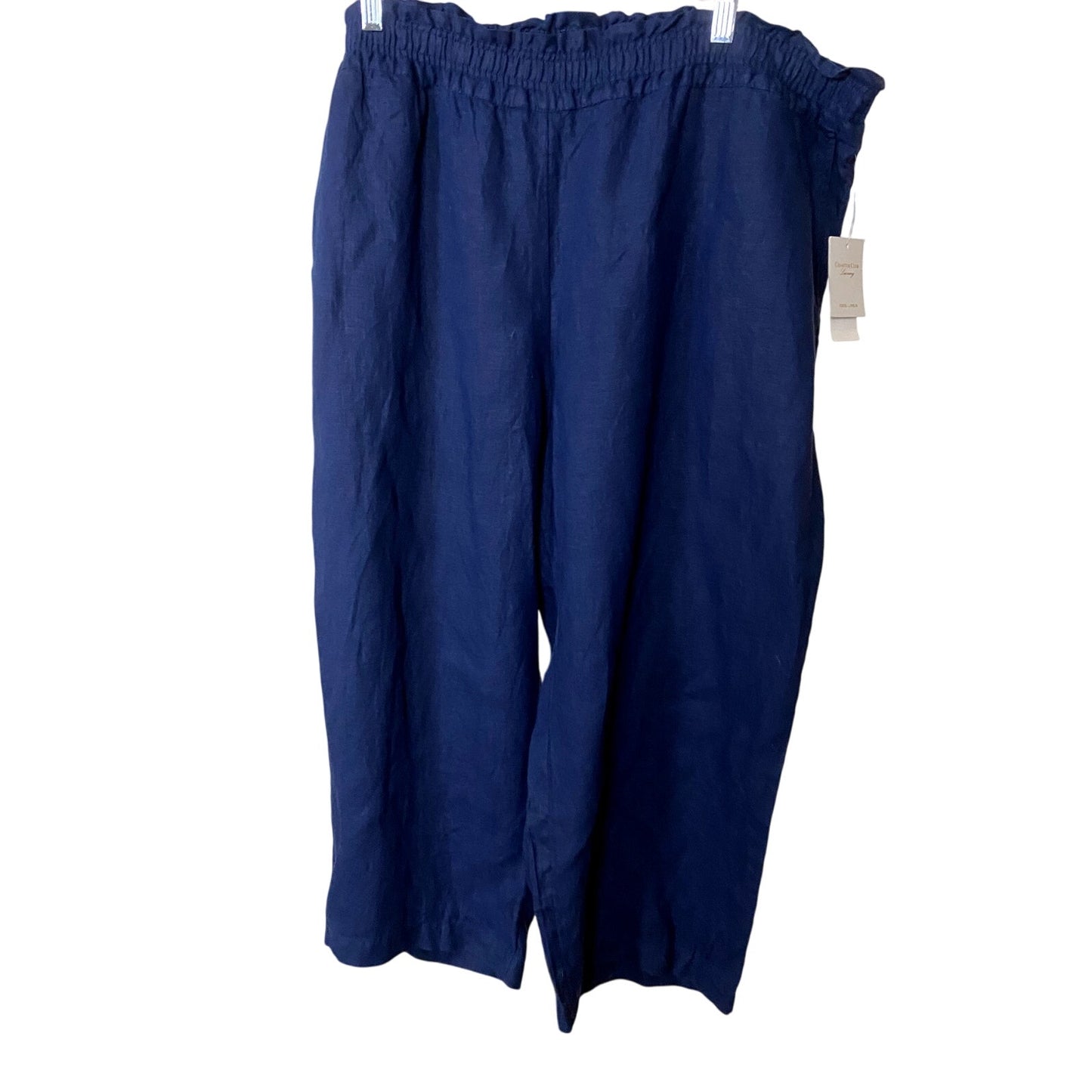Charter Club Blue 100% Linen Pants - Size XXL (NWT)