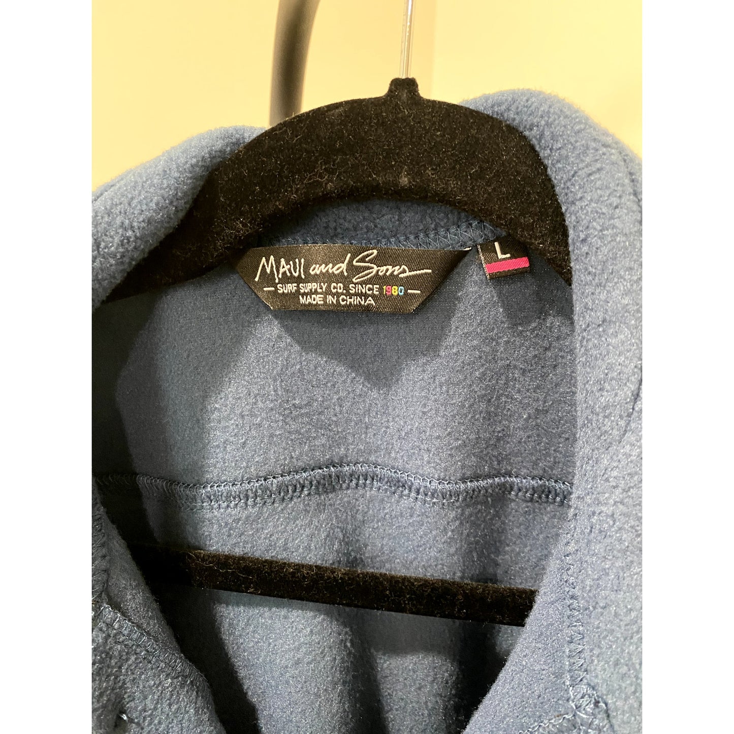 Maui and Sons Indigo Blue Polar Fleece Shirt Jacket - Size Large (NWT)