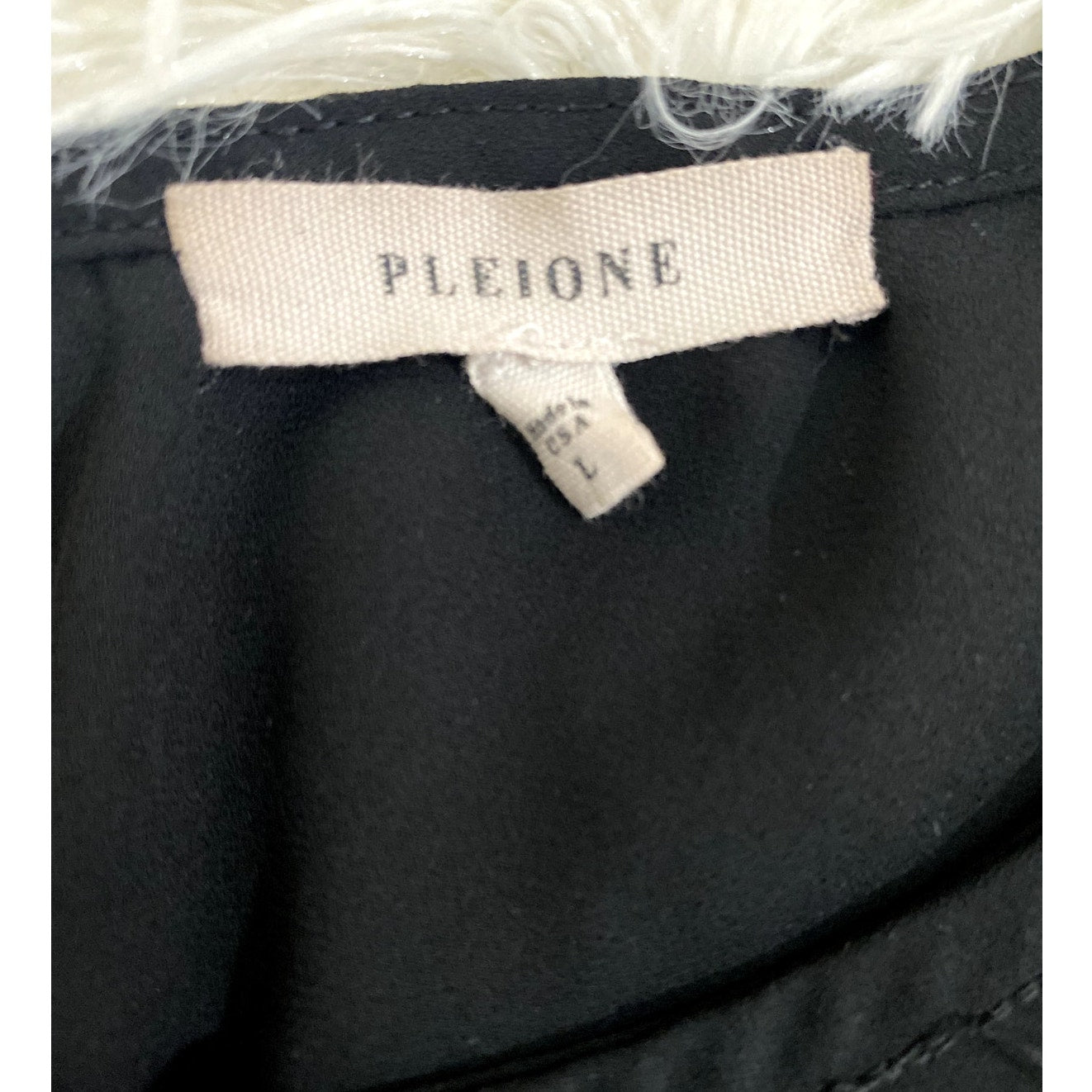 Pleione Black Cold Shoulder Blouse - Size L (EUC)