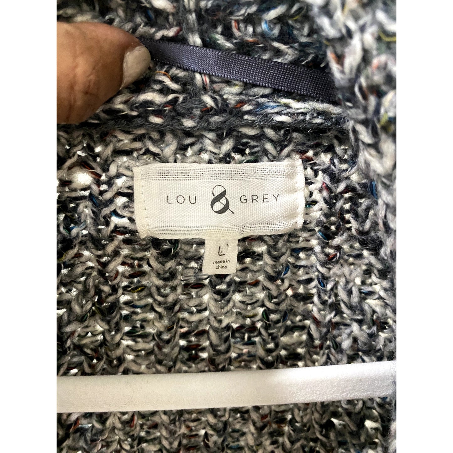 LOU & GREY Multi-Colored Open Sweater - Size M (EUC)