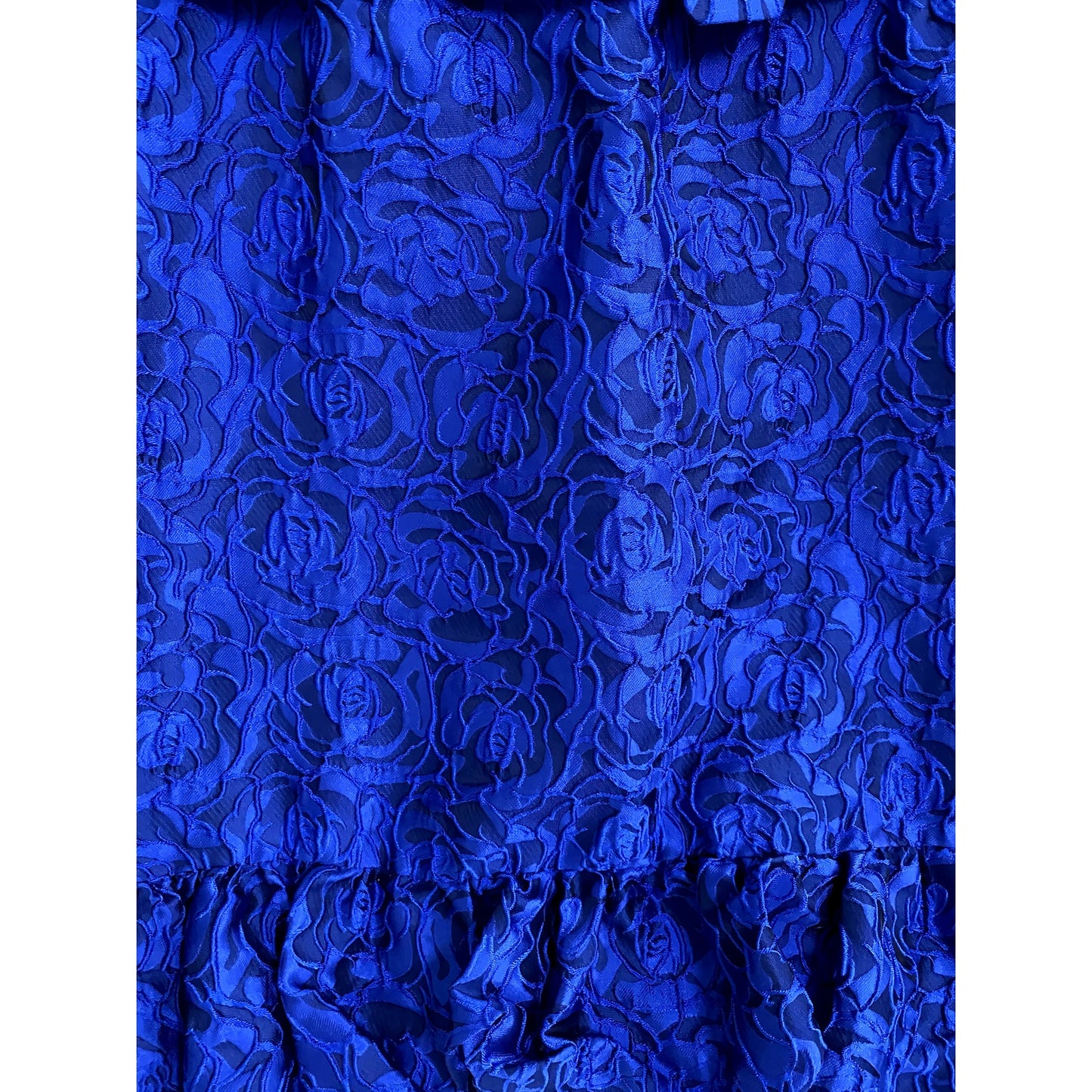 Ashley Stewart Blue Floral Jacquard Skirt with belt- Size 26 (NWT)