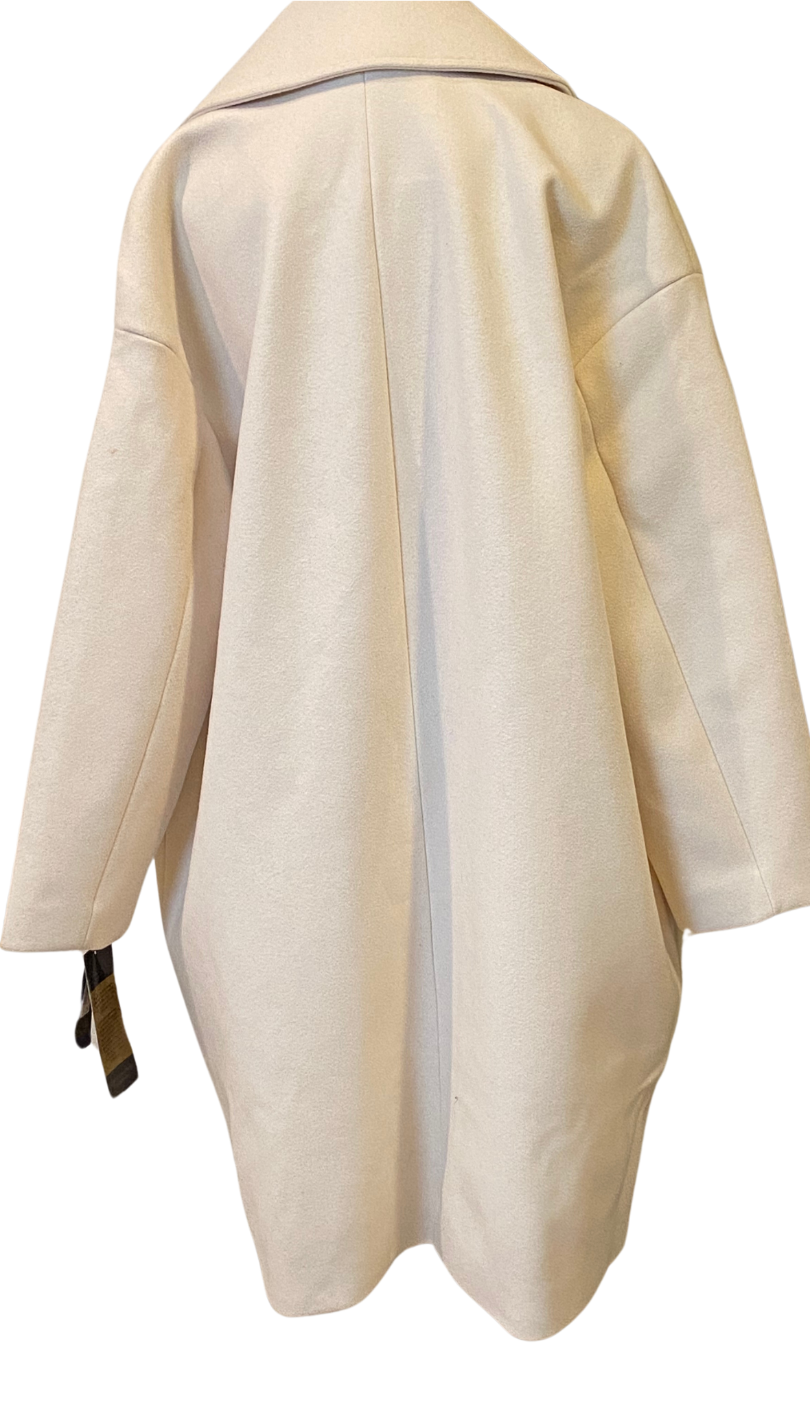 Curvy Plus Cream Dress Coat