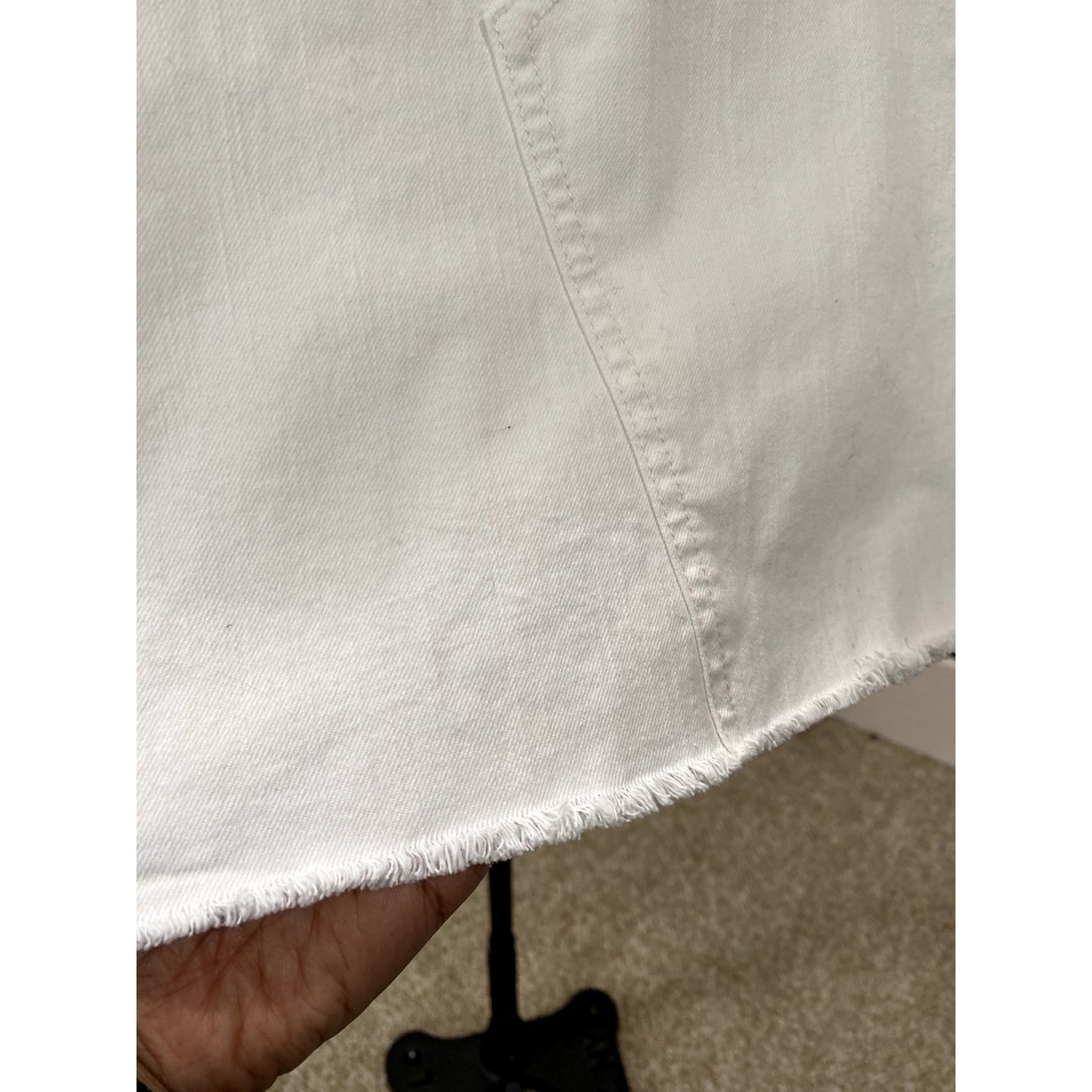 Ann Taylor Loft White Denim Mini Skirt - Size 12 (NWT)