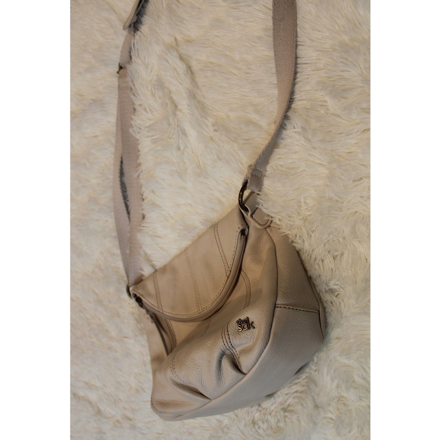 The SAK White Leather Bag - (EUC)