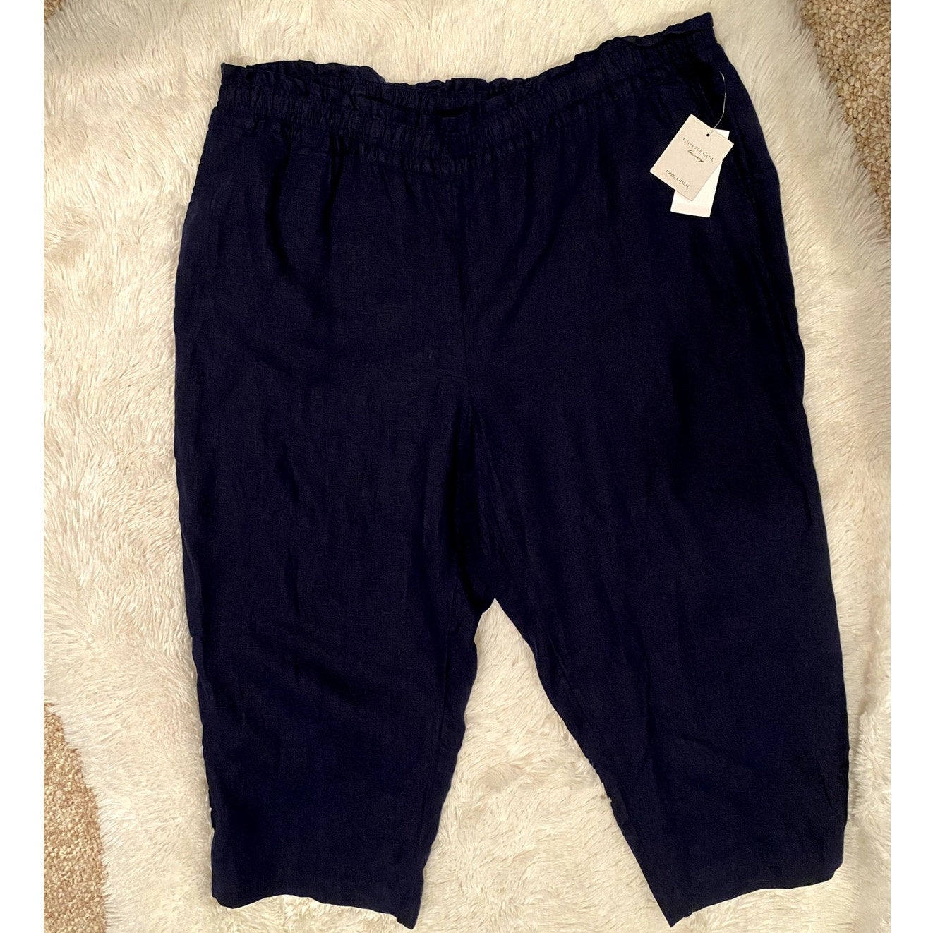 Charter Club Blue 100% Linen Pants - Size XXL (NWT)