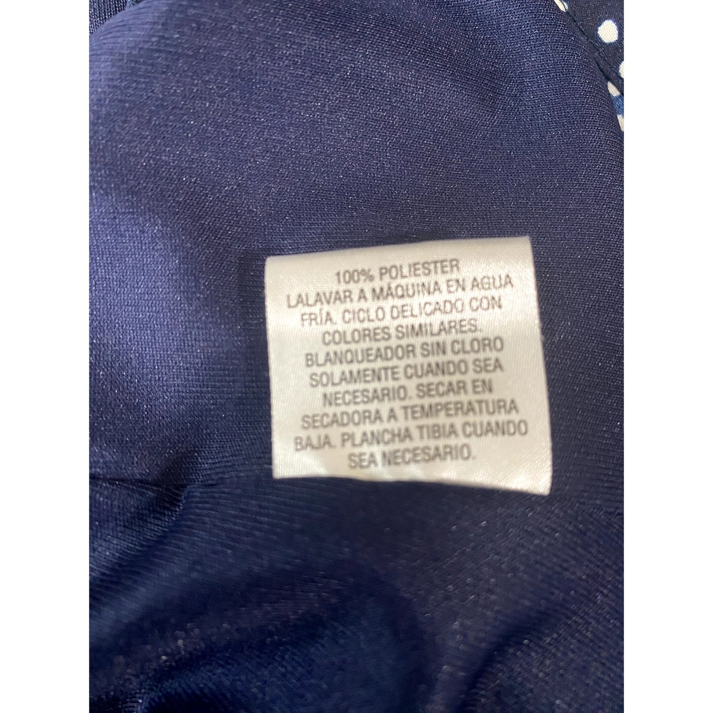 Masion Jules Navy/White Faux Wrap Dress - Size Large (EUC)