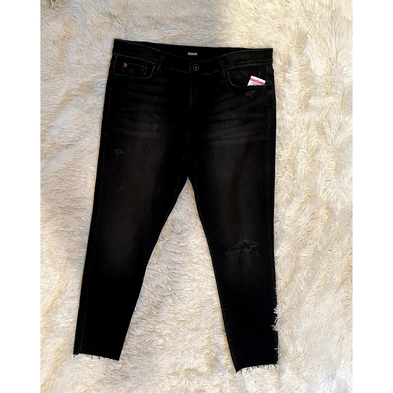 Hudson Natalie Black Mid-Rise Jeans - Size 33 (NWT)