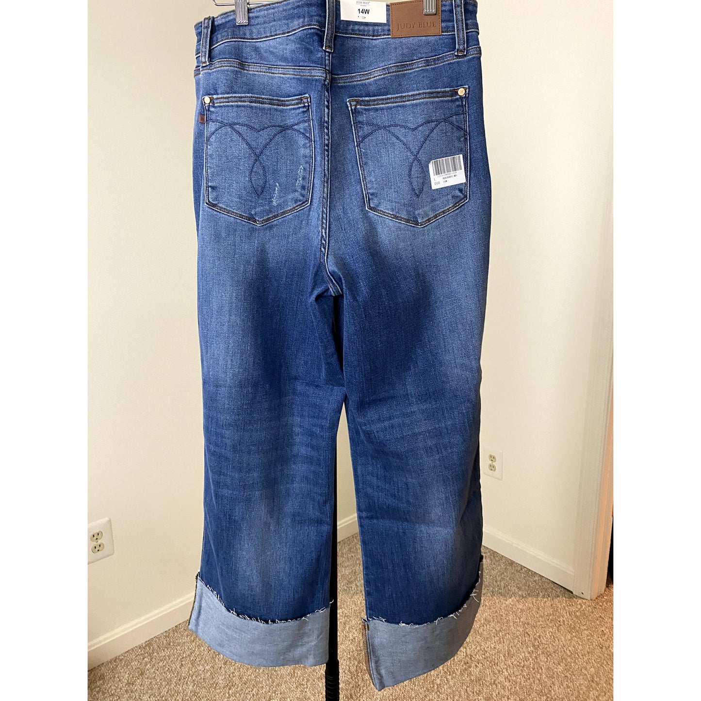 Judy Blue Cuffed Wide Leg Jean - Size 14W (NWT)