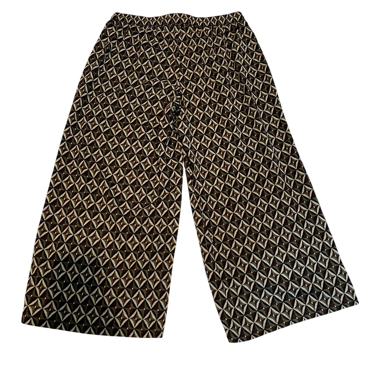 Nina Parker Olive Geo-Print Wide Leg Pants - Sz. 2X (EUC)