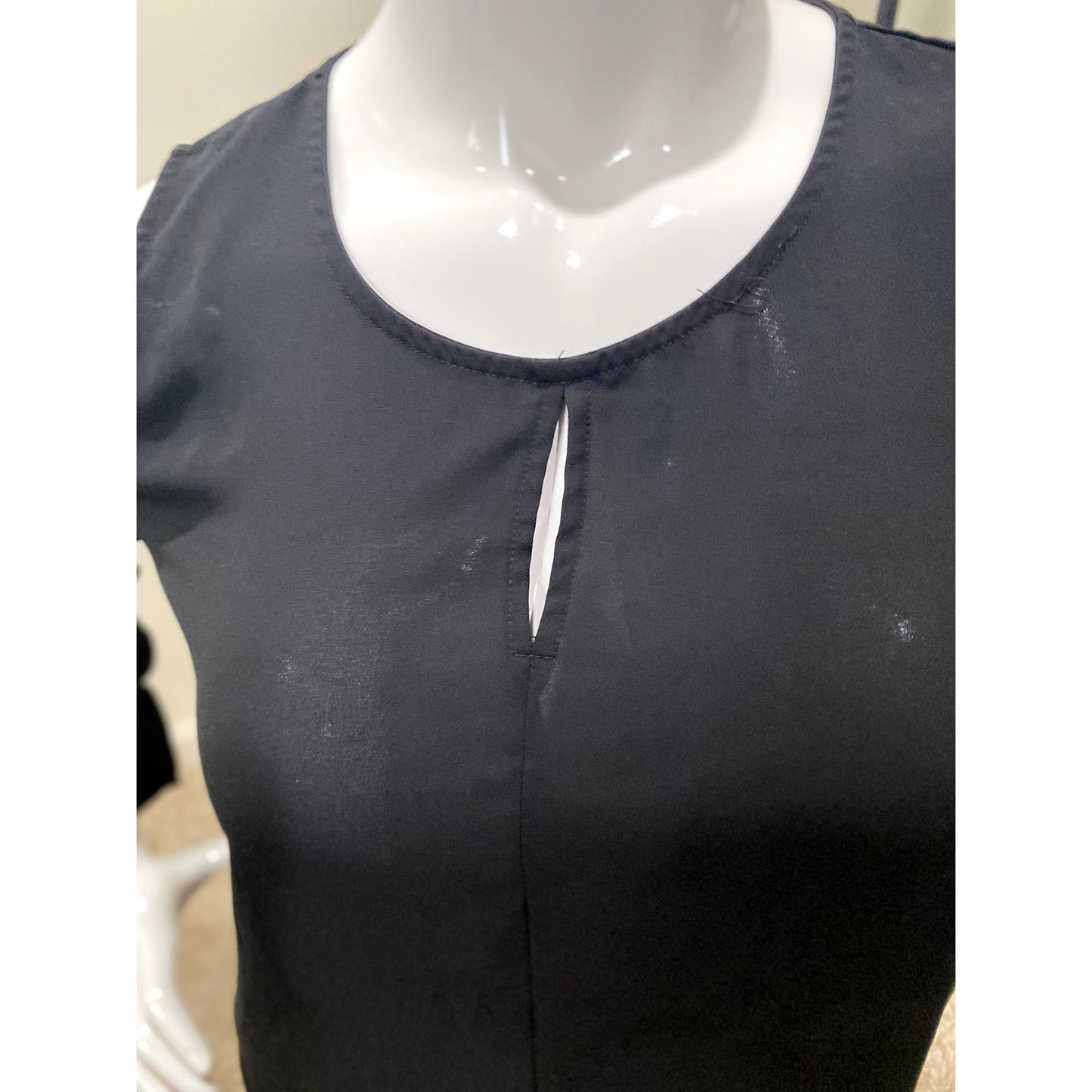 Pleione Black Cold Shoulder Blouse - Size L (EUC)