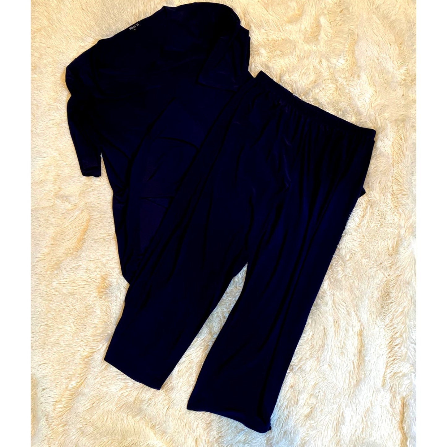 Vikki Vi 2 Piece Blue Pant Set - Sz. 0X/1X (EUC)