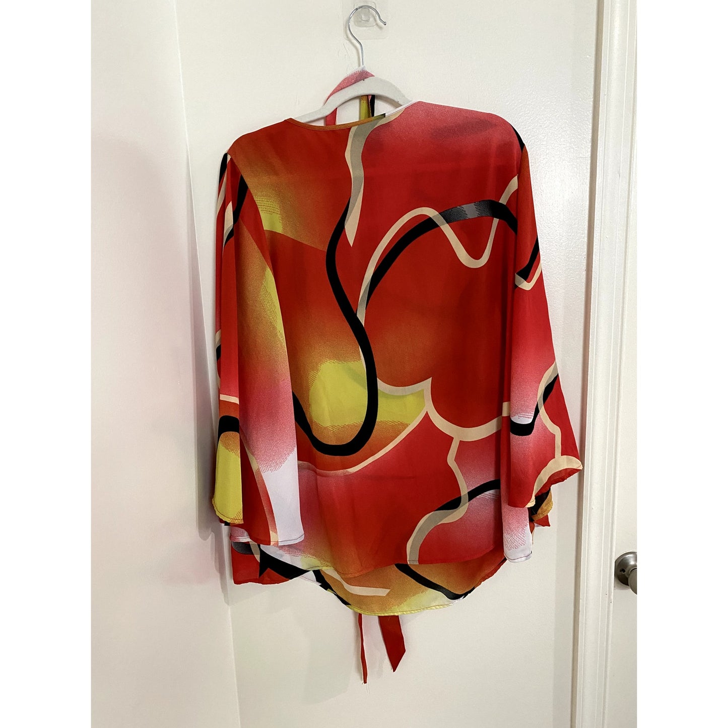 Ashely Stewart Spicy Orange Mulitprint Belted Tunic - Size 14/16