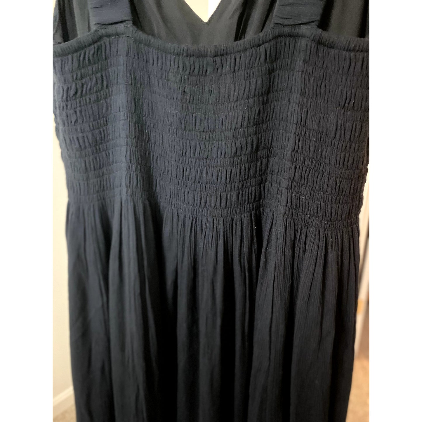 Abercombie & Fitch Black Scrunchie Strap Maxi Dress - Sz. XL (NWOT)