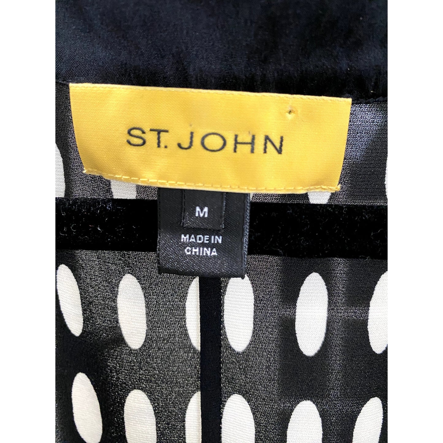 St John Mini Bohemian Chic Black/White Tunic - Size Medium (EUC)