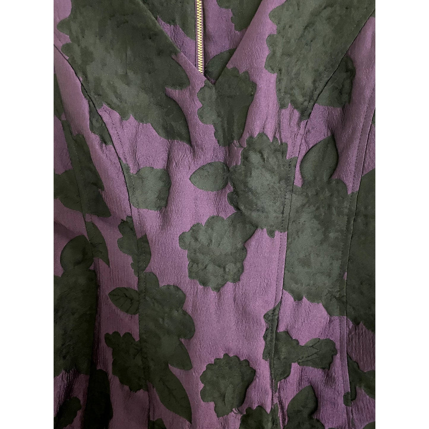 DKNY Purple/Black Sleeveless A-Line Dress - Sz. S (EUC)