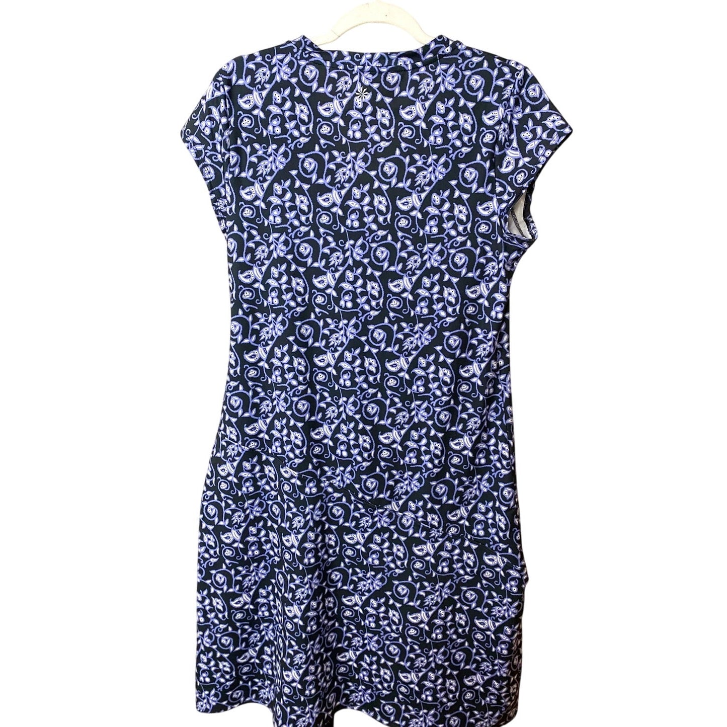 Athleta Faux Wrap V-Neck Floral Print Dress - Size L (EUC)