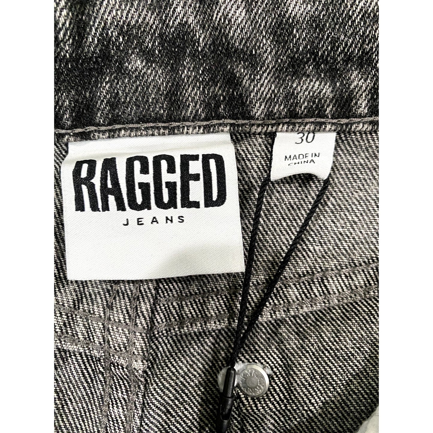 Ragged Glimmer Low Rise Gray Metallic Jeans - Size 30 (NWT)