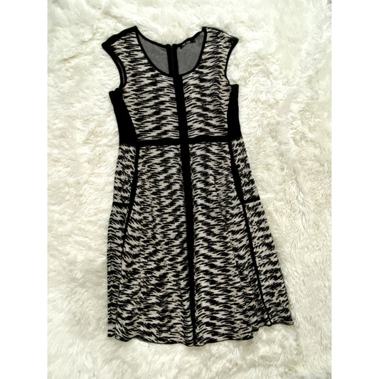 NIC+ZOE Black/Tan Sleeveless Sweater Dress - Size L (EUC)