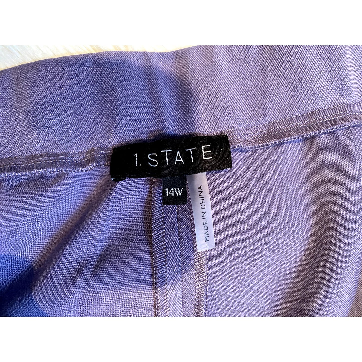 1.STATE  Split Cuff Straight Leg Lavender (Purple) Pants - Sz. 14W (NWT)