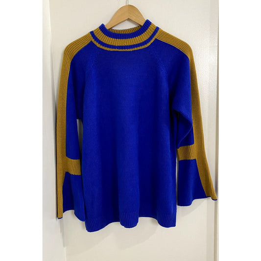 Ashley Stewart Blue Sweater with Gold Details  - Size 18/20 (VGUC)