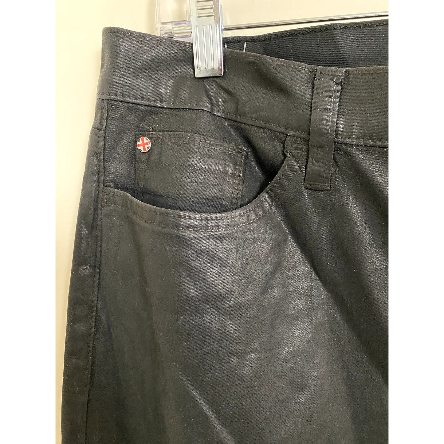 Hudson Blair Black Coated Jeans - Size 34 (NWT)