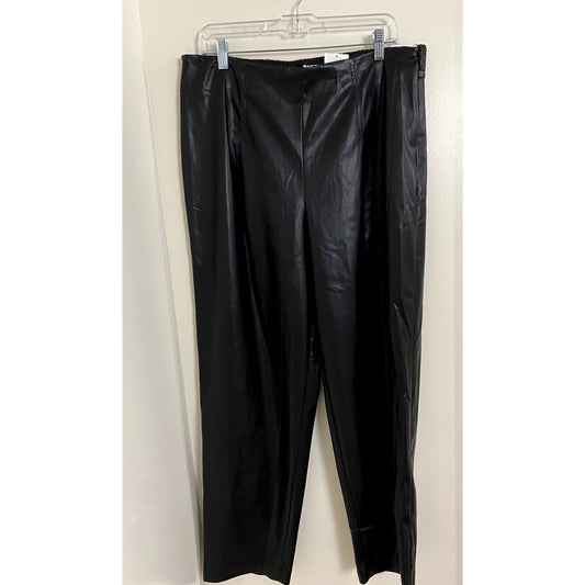 DKNY Black Faux Leather Pants - Sz. Large (NWT)
