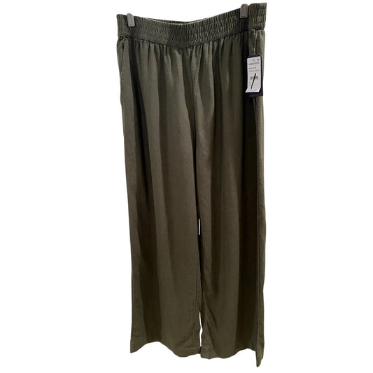 Melrose and Market Wide Leg Olive Linen Blend Pants  - Size M (NWT)