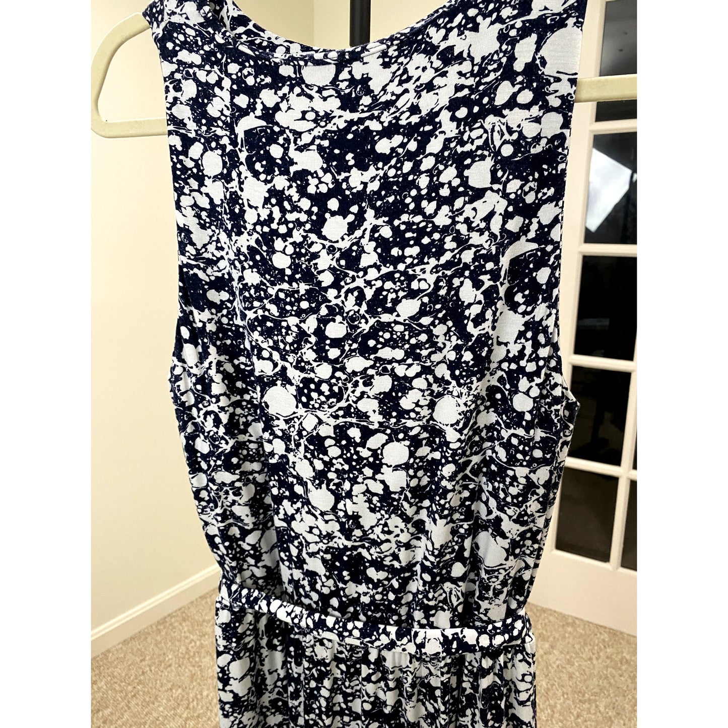 Soma Blue/White Weekend Soft Jersey Bra Dress - Size Medium (EUC)