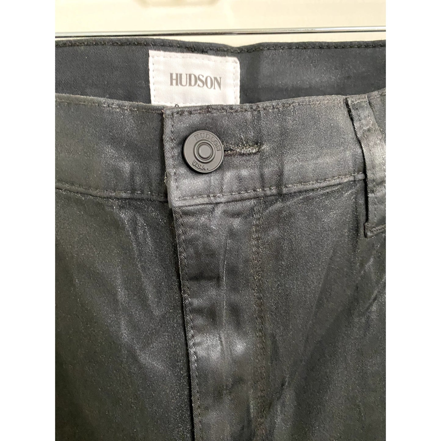 Hudson Blair Black Coated Jeans - Size 34 (NWT)