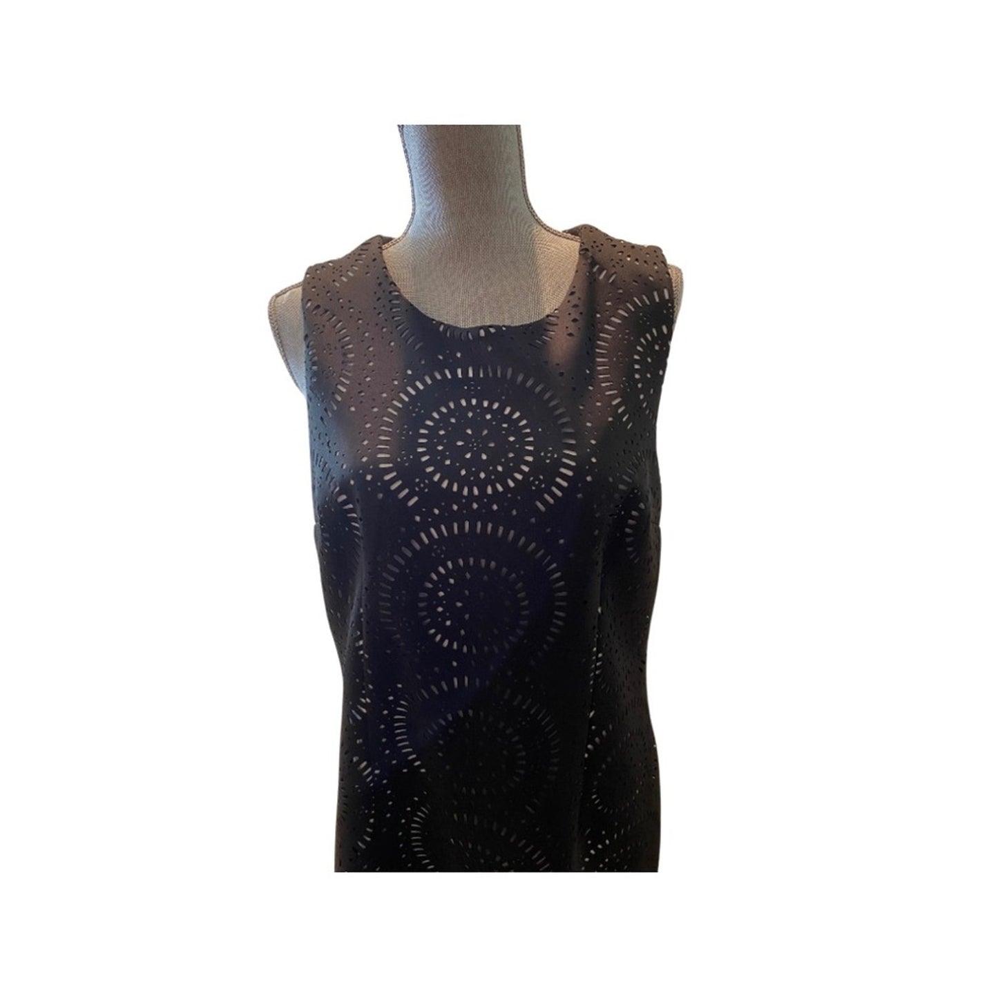 DEX Black Cutout Pattern Sheath Dress