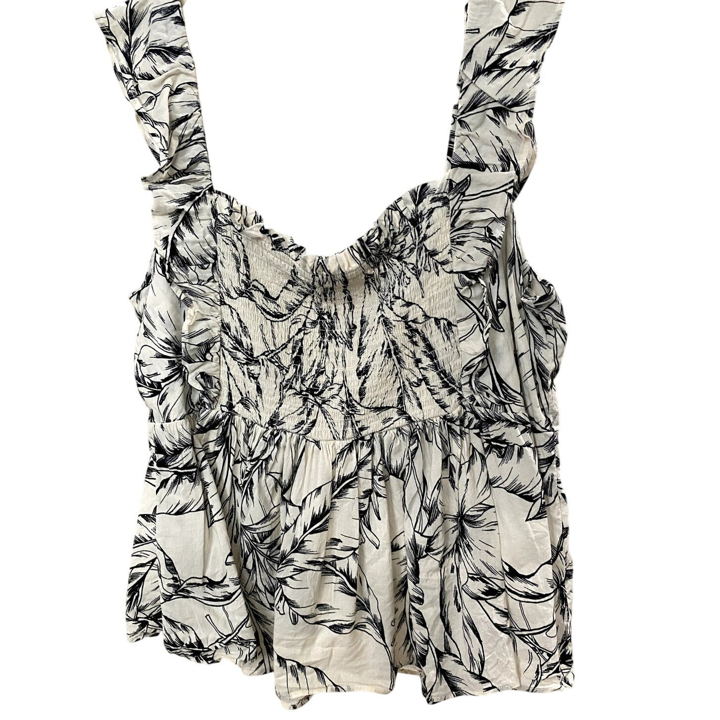 Rose + Olive Floral Sleeveless Top - Size Large (EUC)