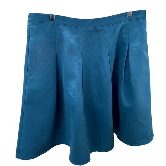 Modcloth Ethereal Expression Teal Pleated Skirt with Pockets - Size XL (EUC)