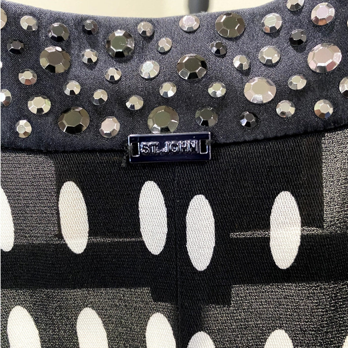 St John Mini Bohemian Chic Black/White Tunic - Size Medium (EUC)