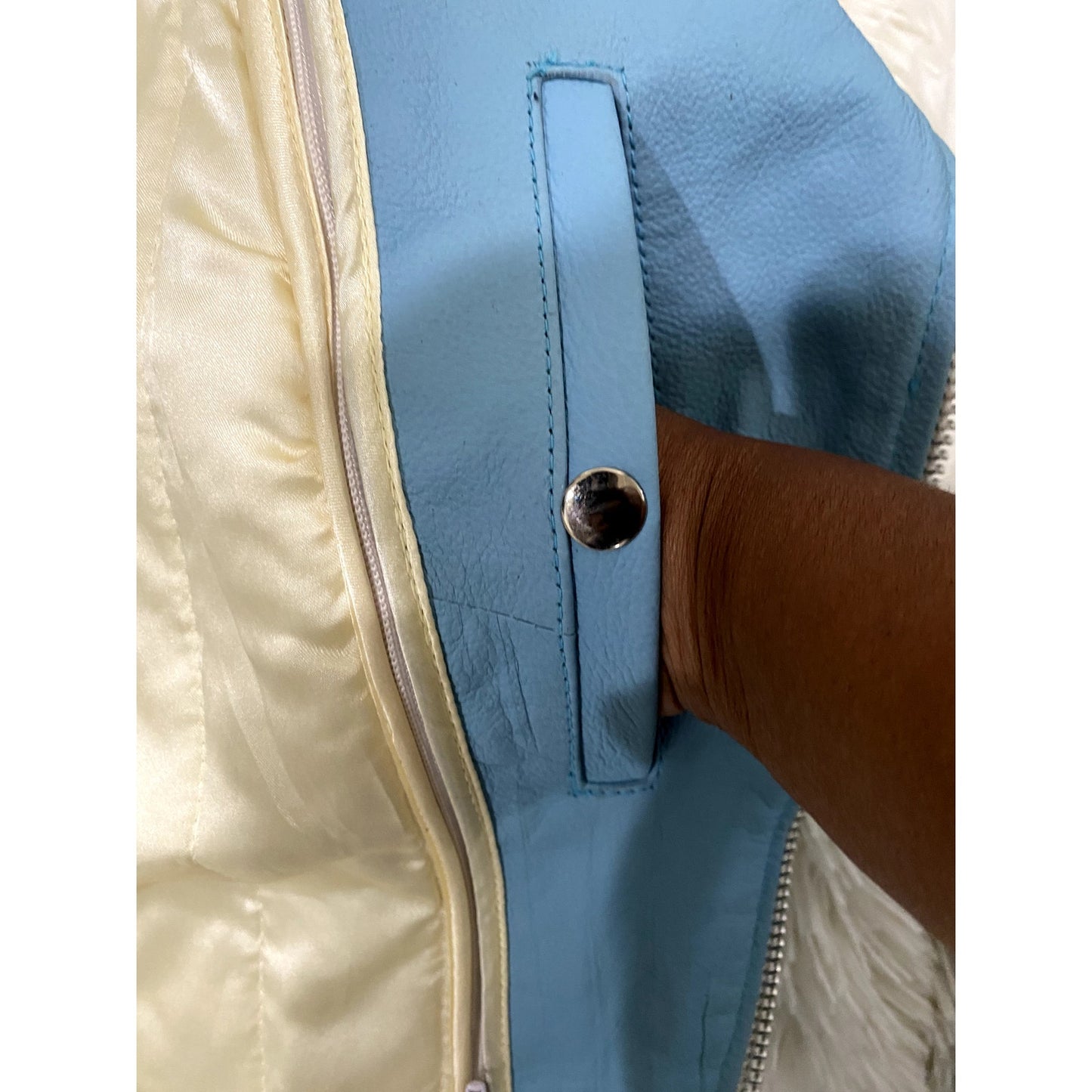 First Classics Blue Leather Jacket -Size XL (NWT)