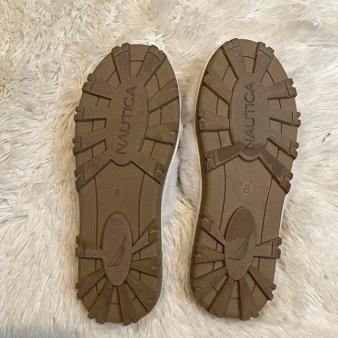 Nautica Faux Fur Slippers - Size 8 (Like New)