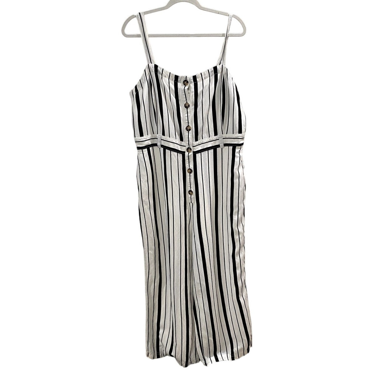 Ann Taylor Loft White & Black Jumpsuit - Size 14 (EUC)